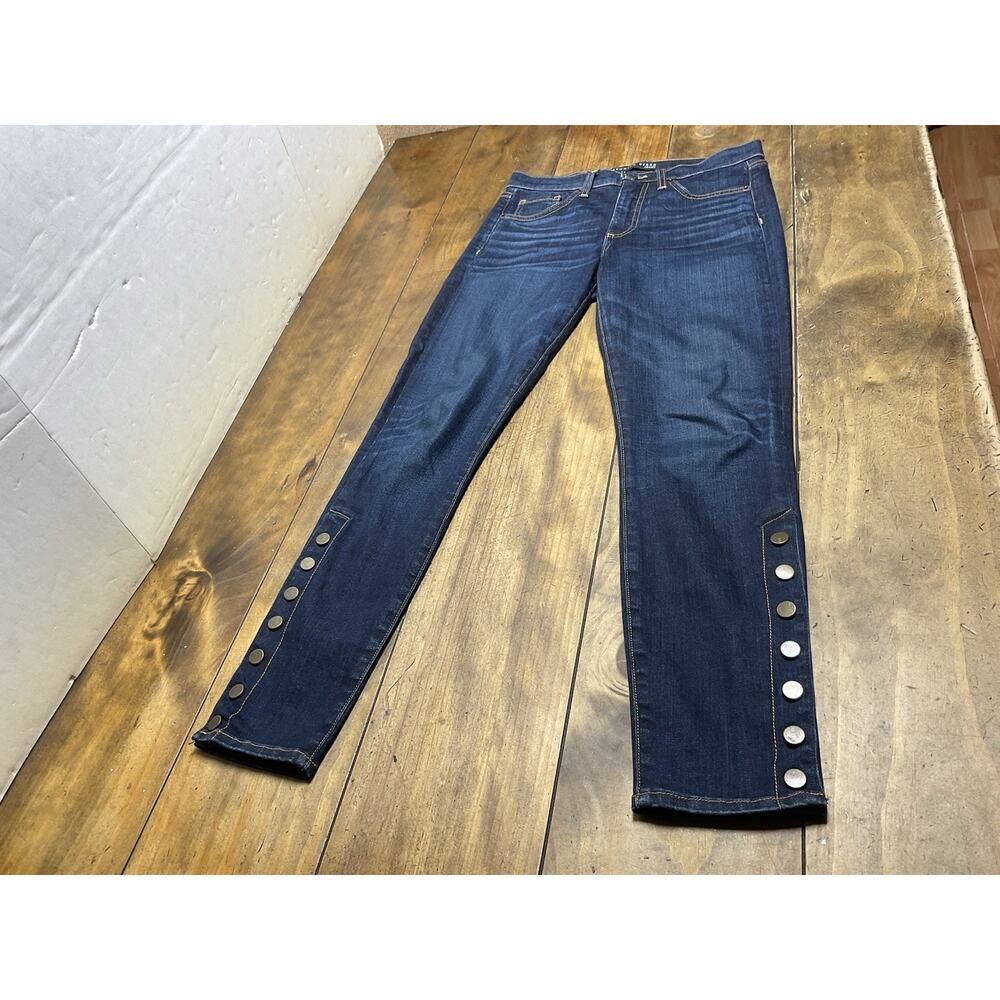 Veronica Beard Debbie Skinny High Rise Jeans With Gold Buttons Size 26